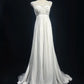 girlhomeshops-White Vintage Beaded Long Tulle Gown/Wedding Dress gh6244