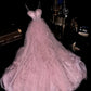 Robe de soirée longue rose brillante et élégante pour remise de diplômes gh6815