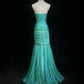 Green Gorgeous Shiny Elegant Long Tulle Mermaid Slim Fit Sequin Ball Gown Evening Gown Party Dress Prom Gown gh3848