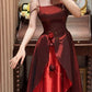Robe de soirée longue en satin et tulle à fleurs, tenue de bal, de remise de diplôme, bordeaux, exquise, perlée, gh4255