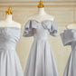 Silver Gray Elegant Fashion Long Satin Ball Gown Evening Dress Party Dress Bridesmaid Dresses Prom Dress gh3997