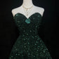 Green shiny princess sequin short retro fashion homecoming dress prom dress evening dress gh4368