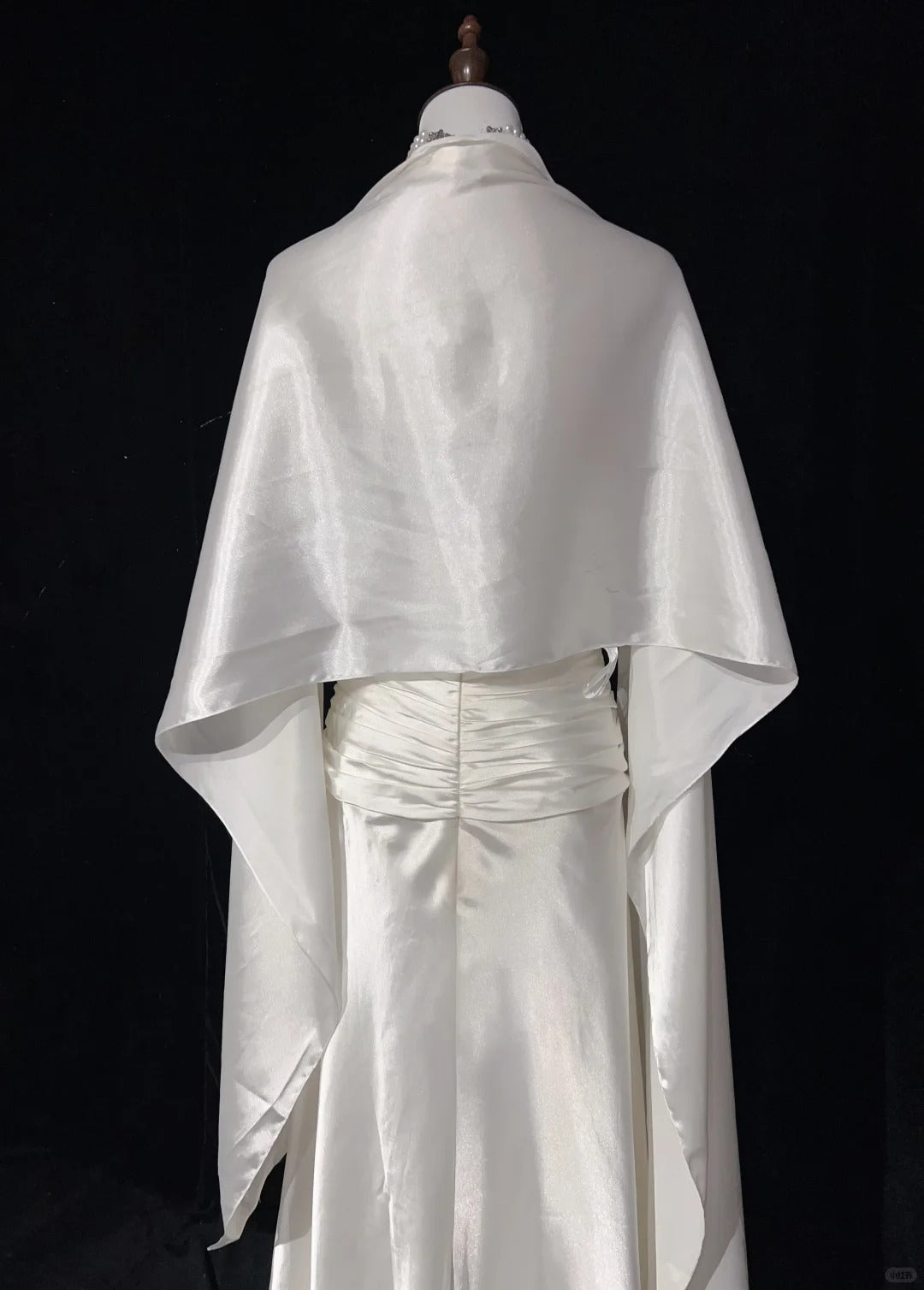 Ivory White Vintage Long Satin Elegant Ball Gown Evening Dress Graduation Dress Wedding Dress gh4490