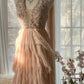 Blassrosa, zart, romantisch, süß, niedlich, wunderschön, exquisit, elegant, mit Perlen besetzt, kurz, Chiffon, Heimkehrkleid, Abendkleid, Ballkleid, Geburtstagskleid, Urlaubskleid, Partykleid, gh4045