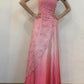 Girlhomeshops – Rosa Farbverlauf, exquisite Blumenperlen, modisches langes Tüll-Ballkleid, Abschlusskleid, gh5522