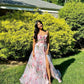 Robe de soirée longue en mousseline de soie, élégante et florale, rose, à la mode, pour invité de mariage, robe de bal, gh3770