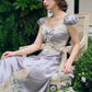 Purple Fashion Elegant Exquisite Lace Long Satin Ball Gown Evening Dress Birthday Party/Garden Dress Prom Dress Bridesmaid Dress gh4099