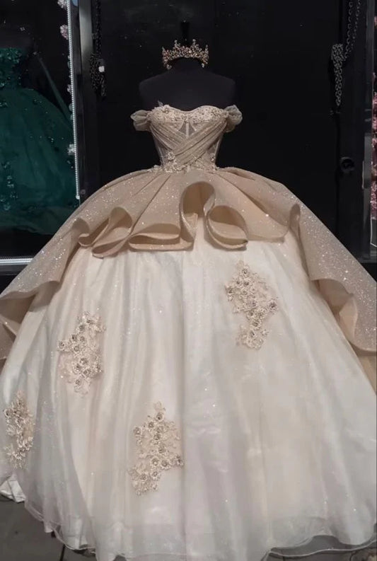 girlhomeshops-Quinceanera Dresses Princess Long Sweet Prom Dress for 16-Year-Olds gh6299