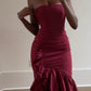 Girlhomeshops - Robe de bal longue en mousseline à volants bleu/bordeaux/jaune/violet gh5929