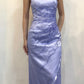 Purple Fashion Exquisite Floral Beading Elegant Spaghetti Strap Long Satin Ball Gown Evening Dress Party Dress Prom Dress gh3783