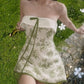 Girlhomeshops - Robe de soirée courte en mousseline de soie à fleurs vertes gh5260