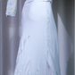 ✨Girlhomeshops-White Two Piece Mermaid Wedding Gown Spaghetti Strap Lace Beaded Bridal Dress gh10093