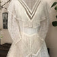 Girlhomeshops - Robe à manches longues, col mi-haut rétro, élégante robe de mariée longue en tulle et dentelle raffinée gh5853