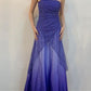 Girlhomeshops – Lila glänzendes, modisches, bodenlanges Ballkleid mit Farbverlauf und Tube-Top, Abschlussballkleid, gh5514