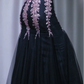 ✨Girlhomeshops-Strapless Corset Mermaid Dress, Black Tulle Rhinestone Beaded Evening Gown gh9937