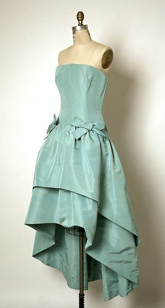 girlhomeshops--Mint Green Satin Long Ruffled Prom Dress gh5616