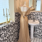 Gold Sequin Cape Collar Waist-Cinched Fitted Elegant Romantic Dress, Wedding Gown gh7526