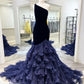 Black Beading Elegant Fashion Long Tulle White Trailing Ball Gown Evening Dress Wedding Dress gh4229
