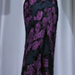 Purple Floral Beaded Mermaid Long Prom Dress gh9899