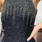 Black‑Vintage‑Evening‑Gown Halter‑High‑Neck Cutaway‑Shoulder All‑Over‑Hand‑Beaded‑Sequins Bodycon‑Column Floor‑Length Prom Dress gh8821