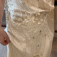 Ivory White Gatsby Vintage Wedding Gown, Deep V‑Neck Sheer Cape Sleeve Heavy Beaded Embroidery Slim Mermaid Bridal Dress gh9074