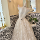 Ivory Strapless Waist-Cinched Full Flared Long Gentle Elegant Romantic Dress, Wedding Gown gh7668