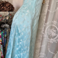 ✨Girlhomeshops-Light Blue Jacquard Vintage A-Line Long Gown Square Neck gh10133