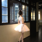 Light Pink Sleeveless Tulle Homecoming Dress Mini Prom Gown gh9412