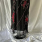 Robe de soirée longue en tulle à fleurs et perles, noire, magnifique, moulante, sans bretelles, exquise, rose rouge, gh3157