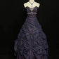 girlhomeshops-Purple Night Starry Sky Long Satin Ball Gown gh6294