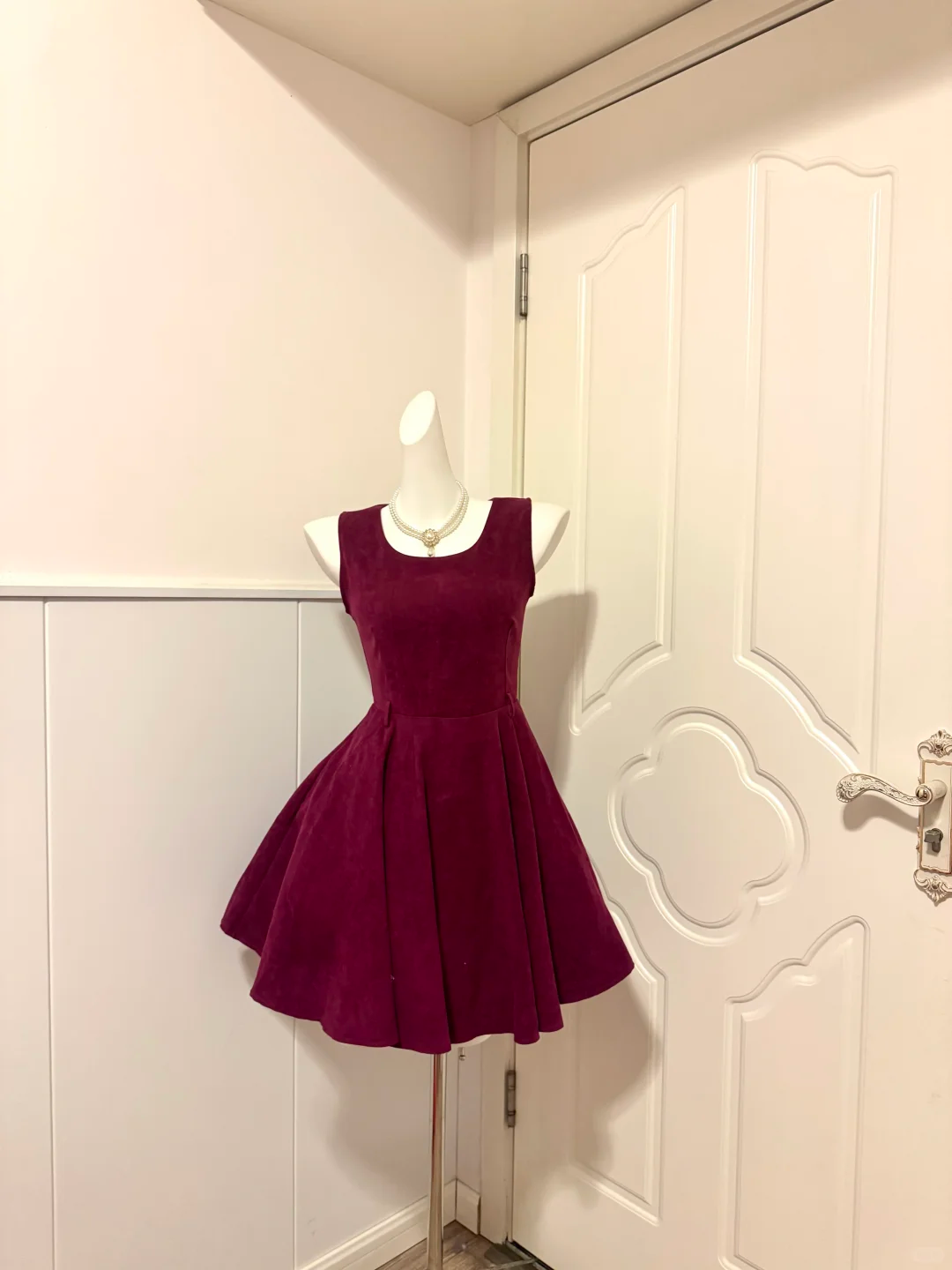 Burgundy Spaghetti‑Strap High‑Waist A‑Line Satin Elegant Homecoming Dress gh9147