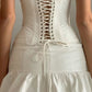 Girlhomeshops - Robe de soirée courte en satin blanc, robe d'anniversaire gh5281
