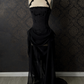 Black Vintage-Style Delicate Lace Long Evening Dress gh6881