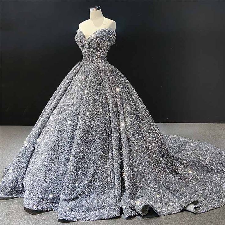 Silber/Rot/Grün Glänzend Wunderschöne Pailletten Langes Ballkleid Abendkleid Off Schulter Erwachsene Zeremonie Kleid gh3128