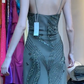 Olive Green Spaghetti Strap Square Neck Hand Beaded Sequin Mermaid Long Evening Prom Dress gh9786