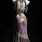 ✨Girlhomeshops-Halter Purple Beaded Mermaid Evening Gown, Sheer Mesh Formal Dress gh10277