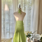 Hellgrünes, glänzendes, modisches, elegantes, exquisites, mit Perlen verziertes, langes Chiffon-Ballkleid mit Feenmotiv, Abendkleid für Geburtstage/Hochzeitsgäste/Feiertagspartys, Ballkleid, Valentinstags-Date-Kleid, gh4038