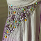 Rosa Lila Gradienten Mode Elegante Retro Strass Lange Chiffon Ballkleid Abendkleid gh4339