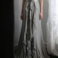 Grey sleeveless fitted waist slim-fit retro-style ball gown, evening ball dress gh7123