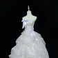 Lavender Ombre Strapless Bow Cinched Waist Voluminous Princess Skirt Long Romantic Dress, Wedding Gown gh8004