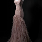 Light Pink Strapless Waist-Cinched Bodycon Sexy Long Evening Dress, Fairy Gown, Romantic Gown gh7469