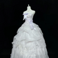 Lavender Ombre Strapless Bow Cinched Waist Voluminous Princess Skirt Long Romantic Dress, Wedding Gown gh8004