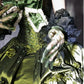 Robe de soirée longue en satin vert, magnifique et exquise, avec perles, gh4500