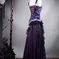 Girlhomeshops-Purple shining sweet velvet satin long prom dress birthday party dress gh5349