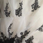 Schwarzes Schwanen-Spitzen-Blumen-Lang-Tüll-Prinzessin-Ballkleid-Abendkleid-Brautkleid gh4324