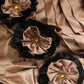 Tea Color Fashion Floral Short Front and Back Length Short Satin Homecoming Dress Fashion Birthday Party Dress Evening Dress gh4816