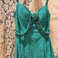 Robe de soirée sirène longue en mousseline de soie et dentelle, rose, perlée, magnifique, gh4443