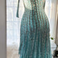 Green Luxury Gorgeous Retro Fashion Exquisite Tassel Beaded Mid-Length Chiffon Ball Gown Birthday Party Dress Evening Dress Prom Dress gh3973