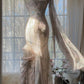 Pink Romantic Fashion Elegant Exquisite Beaded Spaghetti Straps Long Tulle Chiffon Ruffle Ball Gown Evening Dress Party Dress gh4057