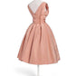 Girlhomeshops - Robe de soirée élégante rose pêche, mi-longue, style princesse, robe Hoco gh5604